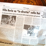 Articolo "Villa Beria va in diretta sulla RAI"